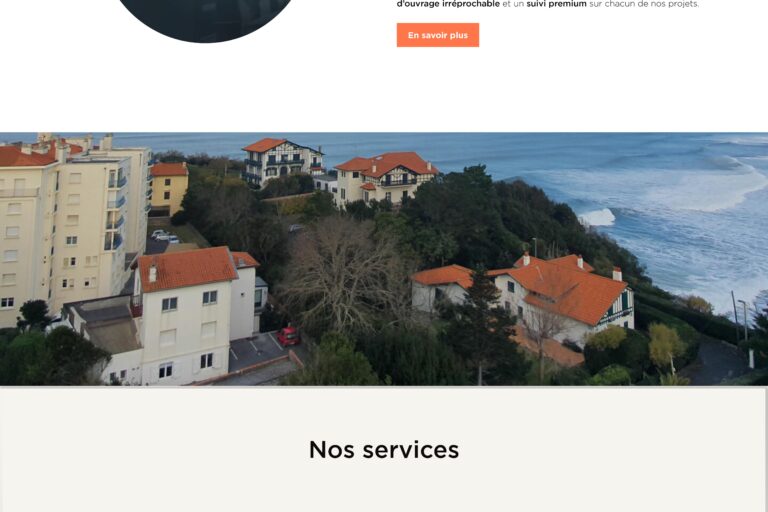 page d'accueil du site web Soreno